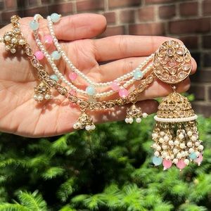 Jhumka earrings with Sahara chain (NEW)